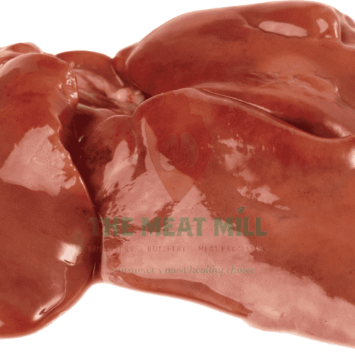Close-up of fresh beef liver meat in Nigeria showing soft texture and rich red color